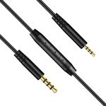 Replacement Headphone Cable for Bose Headset 2.5mm to 3.5mm Male Audio Cable Headphone Aux Cord Compatible with Bose QC25, QC35, QC45, NC700, JBL Live 650BTNC with in-line Mic and Volume Control