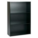 Pro-Line II / OSP Designs Prado 3-Shelf BookCase with 3/4-Inch Shelves and 2 Adjustable Shelves, 48-Inch, Black