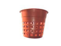 EARATAGROPOTS Agritech Plastic Orchid/Hydroponics Plant Pot, 6.5 Inch - Set of 10 Pieces (Terracotta Brown, 10)