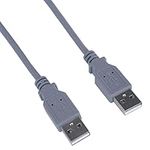 PremiumCord USB 2.0 High Speed Cable M/M 1 m, A Male to A Male, USB Connection Cable for HDD etc., Double Shielded, AWG28, Colour Grey, Length 1 m