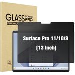 ProCase Microsoft Surface Pro 11/10/ 9 13 inch Privacy Screen Protector, Anti-Spy Tempered Glass Ultra Thin Tinted Screen Film Guard for 13.0 inch Surface Pro 11/10/ 9 2024 2022 Release