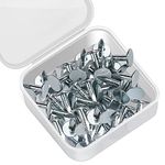 Drado 100pcs Clout Nails, Roofing Nails Galvanised Felt Nails for Wood Sheds Summer Houses Outdoor(12mm)