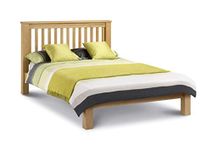 Julian Bowen Amsterdam Bed with Low Foot End, Light Oak, Double