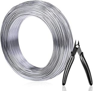 Aluminum Wire, Anezus 18 Gauge 328 FT Metal Wire Bendable Sculpting Aluminum Wire 1mm for Crafts Jewelry Making Beading Floral (Silver)