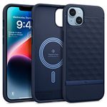 Caseology Parallax Mag Case [Built-in Magnet] Designed for Magsafe Compatible with iPhone 14 Case 5G (2022) with iPhone 13 Case (2021) - Midnight Blue