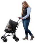 Pet Gear Travel Lite Plus Stroller, Compact, Easy Fold, No Assembly Required, Black Onyx, AM8150BLACK