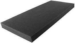 FoamRush 0.5" x 24" x 72" Charcoal High Density Upholstery Foam Cushion (Upholstery Sheet, Foam Padding, Seat Replacement, Chair Cushion Replacement, Square Foam, Wheelchair Seat Cushion) Made in USA