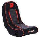 BraZen Sabre 2.0 Bluetooth Floor Rocker Esports Gaming Chair with Speaker Sound Foldable Children Chair - Largest British Brand - Red