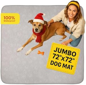 IMPROVIA® Reusable Puppy Pad – Waterproof, Extra-Absorbent, Washable Pee Pad for Dog Training, Whelping, & More – Protect Your Floors & Pet with Quick-Drying Potty Pad. (1 Pack - 72x72)