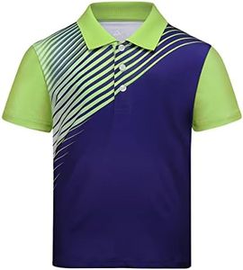 SECOOD Boys Short Sleeve Pique Polo Shirts Summer Casual Uniform Sport Tops for 6-16 Years Green