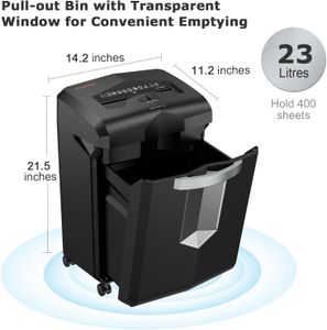 Bonsaii 18-Sheet Paper Shredder – Heavy Duty Cross-Cut for Office