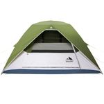 6 Person Camping Dome Tent with Rainfly, Waterproof Easy Up Lightweight Family Tent for Backpacking Hiking Traveling Outdoor(Green)