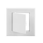 Teqooza 4x4 inch Plastic Access Panel for Drywall Ceiling Reinforced Plumbing Wall Access Doors Removable Hinged, White