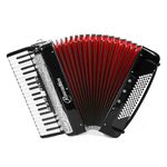 Accordion, 37 Tone 96 Bass Piano Accordion with Strap, Educational Instrument for Beginners and Students (Black)