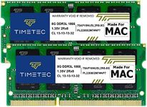 Timetec 16GB KIT(2x8GB) Compatible for Apple Late 2015 iMac (27-inch w/Retina 5K Display) DDR3L 1867MHz / 1866MHz PC3L-14900 2Rx8 CL13 1.35V 204 Pin SODIMM Memory Module MAC RAM Upgrade for iMac 17,1