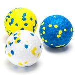 Nobleza Dog Balls Toys, 3 Pack Indestructible Dog Ball Toy, Nature Rubber High Bounce Solid Dog Balls, Durable Floating Interactive Dog Toys for Throw and Fetch, Medium, D6.3cm/2.48in