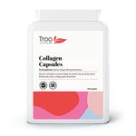 Troo Marine Collagen Supplement - 60 High Strength Capsules 1200mg Serving - Hydrolysed Marine Collagen Peptides with Vitamin C to Support Healthy Skin - UK Manufactured to GMP Standards