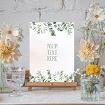 Wedding signs for reception or ceremony | eucalyptus greenery wedding signs print A4 rustic vintage sign | alternative | partydecor (Personalise your own)