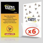 ATAQ Pack of 6 Food Moth Traps - Pheromone Adhesive Moth Trap with High Performance Glue - Against Moth Infestation in Kitchen, Protects Food, Odourless Non-Toxic