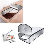 Attic Stairway Insulation Cover with Installation Tool - Energy Saving R-Value 15.5 Class A Fireproof Attic Stairs Door Ladder Insulator Pull Down Tent Kit with Zipper 25'' x 54''x 11''