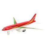 LED Airplane Toys, Flying Toys for Kids Alloy Electronic Airplane Miniature Model Pull Back Aircraft Toys Gift for Children(Red)