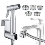 Bidet Toilet Sprayer Set - Stainless Steel Muslim Shower and Baby Cloth Diaper Sprayer Kit - with Faucet Splitter