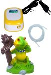 Jainsons Aquarium Air Pump + Frog Aquarium Decoration Ornaments for Fish Tank Aquarium | Multicolor