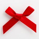 Italian Options Satin Craft Bows 100-Piece Pack, 3 cm Bow Width, Red