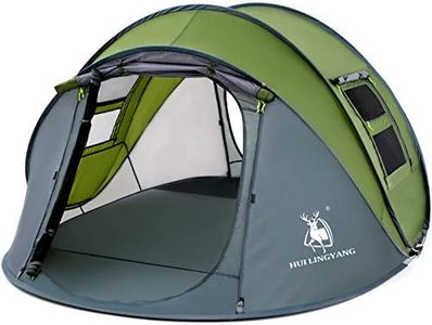 4 Person Easy Pop Up Tent-Automatic Setup Sun Shelter for Beach- Instant Family Tents for Camping,Hiking & Traveling