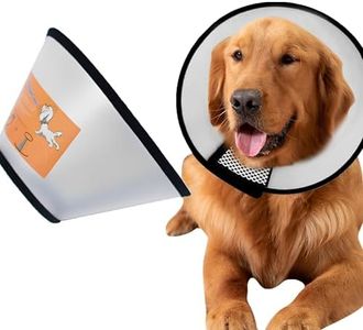 JIAMIAN Collier pour Chien, Cône Anti - Morsure, Cône De Traitement pour Animaux De Compagnie, Cône De Collier pour Animaux De Compagnie, Adapté à Récupération des Plaies (Cou:35-40cm)
