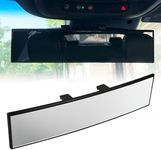 DS. DISTINCTIVE STYLE Wide Rear View Mirror Clip On 12 Inch Universal Panoramic Convex Interior Wide Angle Mirror