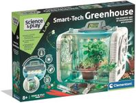 Clementoni Smart-Tech Greenhouse – Interactive STEM Plant Science Kit with Sensors, LCD Screen and Growth Modes for Kids 8+