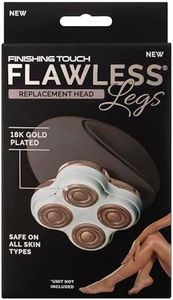 Finishing Touch Flawless Legs Replacement Heads - 4 Floating Heads - No Nicks, Cuts or Irritation - 18 Karat Gold Plated - Easy To Install - Safe on All Skins - 1 Pack