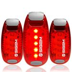 LED Safety Lights (3 Pack) + FREE Bonuses | Clip on Flashing Strobe Light High Visibility for Running Jogging Walking Cycling for Kids Dogs Bicycle Helmet Bike Tail light (Red-Red-Red)