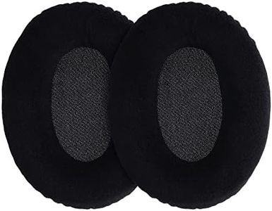 kwmobile 2X Earpad Compatible with Kingston HyperX Cloud II Gaming - Replacement Velour Earpad Cushion for Headphones - Black