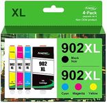 Anemec XL 902 Ink Cartridges for HP Printers Replacement for HP 902XL Ink Cartridges Combo Pack Work for HP Officejet Pro 6978 Ink Cartridges 6968 6970 6958 Printer (4 Pack)