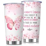 Insulated Wine Tumbler Birthday Gifts for Women Her, Unique You are Awesome Gifts for Women, Insulated Coffee Cup Travel Mug Gifts Practical Birthday Gifts Ideas for Women Best Friends, Sister, Bestie