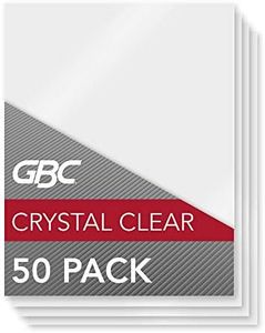 GBC Laminating Pouches/Sheets, Thermal, Letter Size, 10 mil, Heat-Seal Crystal Clear, 50 per Box (3200405)