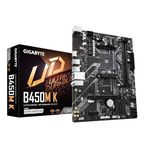 Gigabyte B450M K Motherboard - Supports AMD Series 5000 CPUs, up to 3600MHz DDR4 (OC), 1xPCIe 3.0 x4 M.2, GbE LAN, USB 3.2 Gen 1