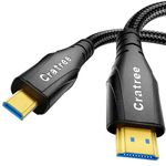 Cratree 8k Micro HDMI to HDMI Cable 3M, 8K@60hz, 4K@120hz, Micro HDMI Ultra High Speed Support HDR eARC Dolby Compatible with GoPro Hero 7 6 5 4,Raspberry Pi 4,Sony Camera,Nikon