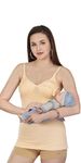 Mom's Bee Women's Maternity Breastfeeding Clip Down Nursing Camisole/Comfy Nursing Sleepwear (XX-Large, Skin)