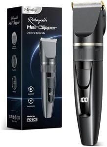 Hair Clippers Men,Professional Hair Trimmer Shaver with LCD Display,Cordless Beard Trimmer Barber Clippers with Ceramic Titanium Blade & Long-Lasting Battery for Men's Haircuts