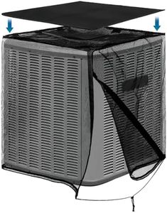 Air Conditioner Cover, 36" x 36" x 39" Mesh Breathable AC Unit Cover with Detachable Waterproof Top, All Season Protection, Air Conditioner Defender Cover for Outside Cottonwood, Leaves