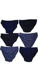 Bonnin Luxury Briefs Classic Sports Men's Briefs Slips Underwear Cotton Pants Soft Breathable Comfortable Hip Waistband Black, Navy and Grey (6pcs)(X-Large)