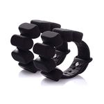 TOSAMC Durable Wrist Weights - Wearable Weight bracelet Intensify Fitness, Exercise, Walking, Jogging, Gymnastics, Aerobics, Yoga, Gym; 2pics set. (Black, 1.2LB)