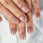 Gush Beauty Nailed It | Reusable Luxury Press On Nails With Application Kit | (Siren - Super Short Square)