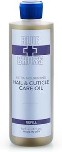 Blue Cross Nail & Cuticle Care Oil, Mineral Oil Free, Hydrating, Moisturizing, All Natural Professional Nail + Cuticle Care, Lemongrass/Lavender Scented Essential Oils, Made in USA, 16fl oz/473mL
