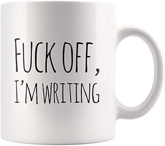 Panvola F**k Off I'm Writing Writer Gfts For Author Dad Mom Husband Wife Boyfriend Girlfriend Sister Brother Warning Mug Novelty Ceramic Coffee Cup 11 Ounces White Cups