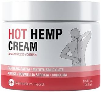 Remedium Health Active Hot Hemp Cream Natural Formula for Joints, Muscles, Neck, Shoulders, Elbows, Back, HIPS, and Knees. Deep Heat Sensation. Rich in Natural Extracts. (250ml)