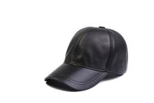 Modesh Rigal Luxury Edition: Men's Black Premium Leather Baseball Cap - Elevate Your Headwear Game